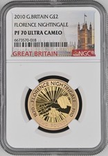 2010 GOLD PROOF £2 TWO POUNDS - FLORENCE NIGHTINGALE- PF70 LIKE DOUBLE SOVEREIGN
