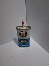 Vintage 1970 3-in-ONE MOTOR OIL Advertising Tin CAN! Rare 3 Oz SAE20 Handy Oiler