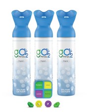 gO2Therapy 12L Portable Oxygen Canister-4 Fragrance-Up to 450 Inhalations 3 pack