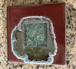 Dock 6 Geode Crystal 5.5” Square Hot Plate Counter Trivet