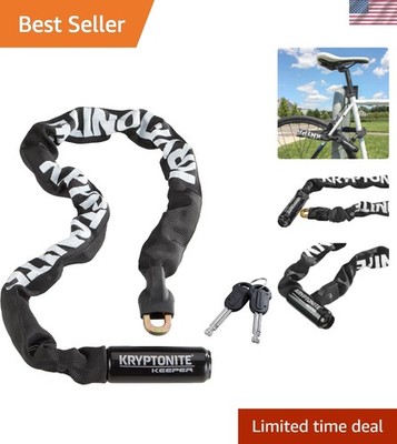 Keeper 785 Bike Chain Lock, 2.8 Feet Long Heavy Duty Anti-Theft Bicycle Chain...