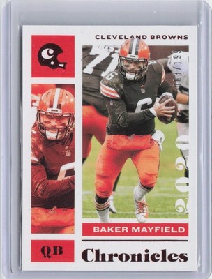 Baker Mayfield 2020 Panini Chronicles Red SN #22 #/199 A18