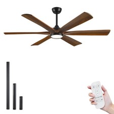 Ceiling Fan Direction for Summer and Winter 60 Inch Ceiling Fans with Lights and Remote, Indoor Outdoor for Patio Damp Ra...