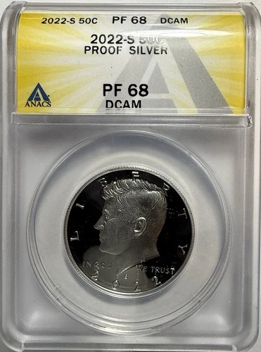 2022-S Silver Proof Kennedy Half Dollar - ANACS PF 68 DCAM