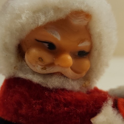 2 Vintage Kunststoff Weihnachtsmann Weihnachten Bleistift Umarmung Topper Plüsch Grabber Korea - Bild 9 von 9