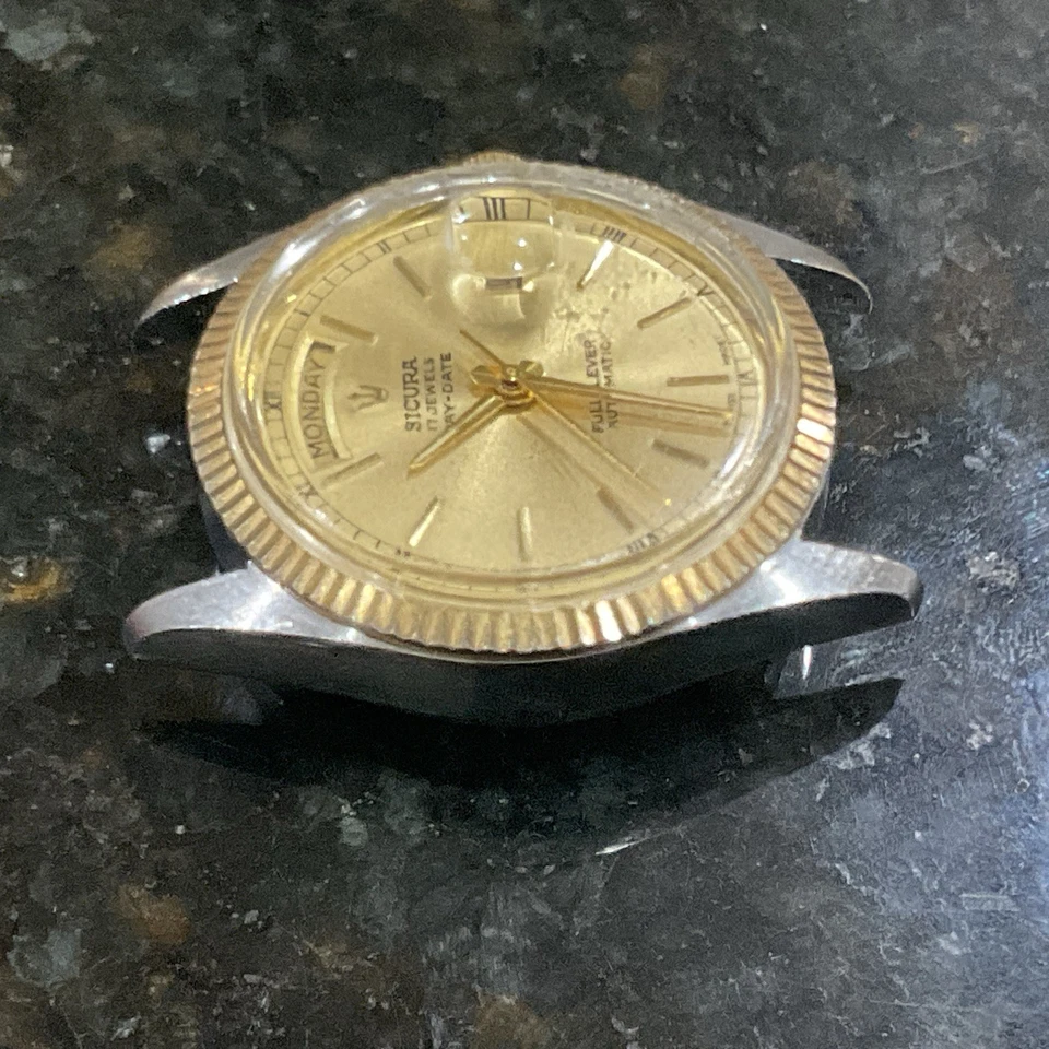 SICURA Full Lever 35mm President Day/ Date Automatic Men's Watch no band - Image 4 of 4