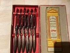 Set of 6, vintage Atkinson Brothers, Stainless Steel Dinner Knives 