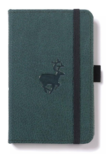 Dingbats A6 Pocket Wildlife Green Deer Notebook - Plain (Paperback Book)