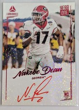 Nakobe Dean: Luminance RC Year One Auto ON CARD RED INK! - SP Rookie 2022 . rookie card picture