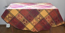 Tischdecke mit afrikanischen Tiermotiven, rund, 180 cm