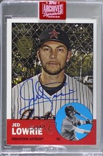 2019 10/62 Jed Lowrie (2012 Topps Heritage) #12TH-222 Buyback Auto 6kg