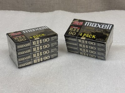 Maxell XLII-S 90 Audio Cassette Tape High Bias Type II Recordable 2 ea. 4 Packs