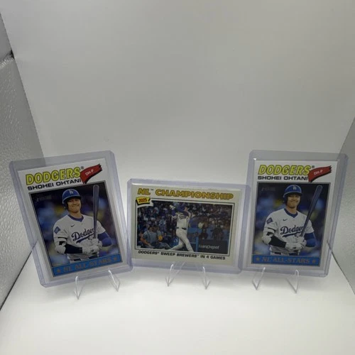 2026 Topps Heritage Base Dodgers MLB Shohei Ohtani NL All-Stars Card Lot of 3