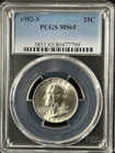 1952-S  25C Washington Quarter Dollar PCGS MS65   80477799