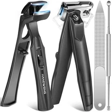 Toenail Clippers for Seniors Thick Toenails, Angled Head Large Toe Nail Clipp...