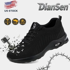 【Lightweight Duty】Men Work Boots Safety Shoes Steel Toe Sneakers with Anti-smash