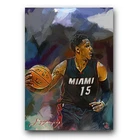 Mario Chalmers Art Card Limited 4/50 Edward Vela Signed (Miami Heat)