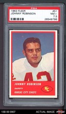 1963 Fleer #51 Johnny Robinson Chiefs HOF LSU PSA 7.5 - NM+