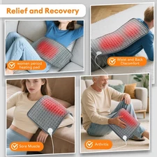 Electric Heated Mat Pad 9-Level Thermal Body Back Leg Warmer 60×30cm 🔥