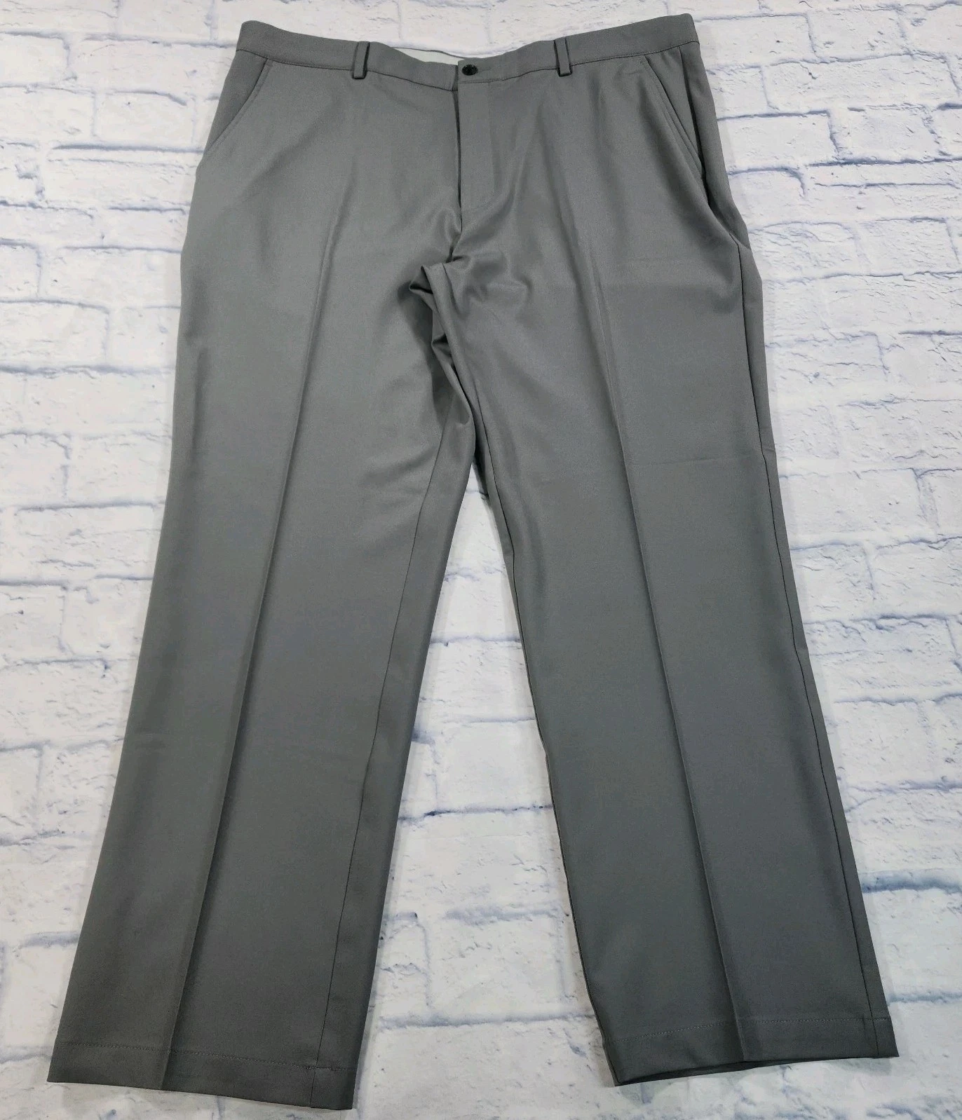 Greg Norman Pants MENS 38X30 Gray Straight Leg Ultimate Travel Pant Signature
