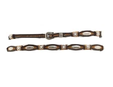 M&F Western Hat Band Classic Scallop Star Concho Brown 02395107