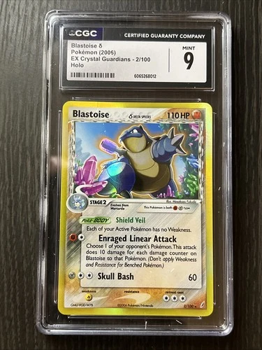 CGC 9 MINT Blastoise 2006 EX Crystal Guardians 2/100 Holo Pokemon Card