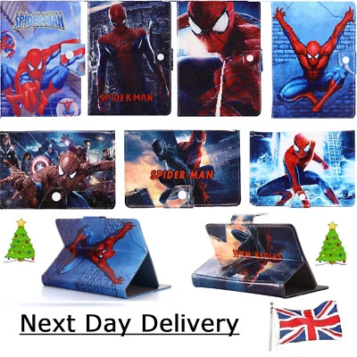KIDS TABLET CASES Custodia per Samsung Galaxy Tab ~ A7 S6 A8 tablet 7"" 8"" 8,7"" 10,4"" 10,5"" Spiderman