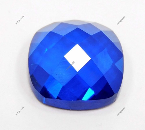 9 Ct Natural Extremely Blue Tanzanite Square Carving CERTIFIED Loose Gemstone - Picture 2 of 5