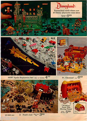 1970 ADVERTISEMENT 2 Pg Disney Set Fantasyland Castle Appolo Space Kennedy Air