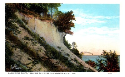 EAGLE NEST BLUFF Traverse Bay OLD MISSION, MI - Postcard