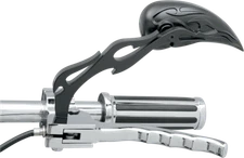 DRAG SPECIALTIES Flame Mirrors - Black 76446B 0640-0289