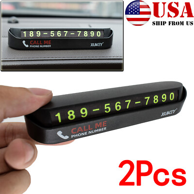 2X Car Temporary Parking Card Phone NumberCard Plate Telephone Number Car Stop