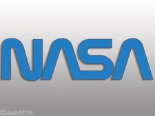 BLUE NASA SPACE 8" CAR BUMPER HELMET LAPTOP TOOLBOX STICKER DECAL MADE IN USA