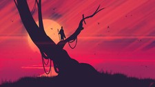 Landscape joeyjazz sunset jungle evening trees sun Custom Gaming Mat Desk
