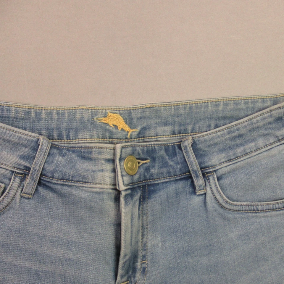 Pantalones Cortos Tommy Bahama Mujer 32X9 Ligeros Exterior Chino Azul Denim Foto 2 de 4