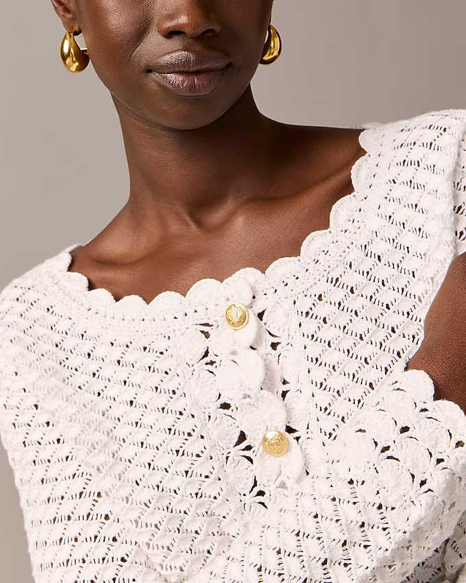 NWT J.Crew Collection Crochet Cropped Cardigan Sweater in NWT J.Crew Collection Crochet Cropped Cardigan Sweater in