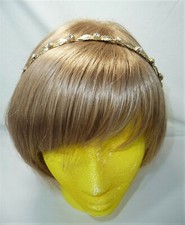 Headband Delicate Gold Tone Rhinestone with Leaf Wedding Pageant Prom USA Seller