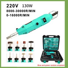 220V Electric Mini Two Grinding Head Tool Hand Drill Grinder Combo Kit Engraver