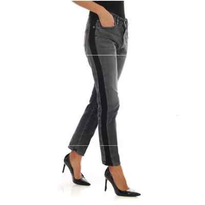 Golden Goose Jolly Distressed Carrot Fit Jeans Black Gray Size 27