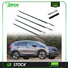 4pack For 2013 2014-16 Honda Crv Cr-v Chrome Outer Window Weatherstrip Seal Belt
