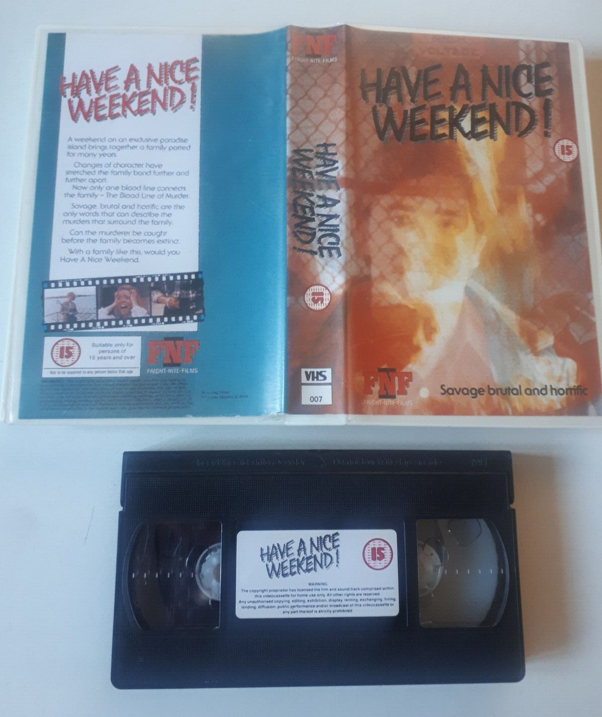 HAVE A NICE WEEKEND ! 1975 HORROR  BIG BOX EX RENTAL VHS video cassette UK