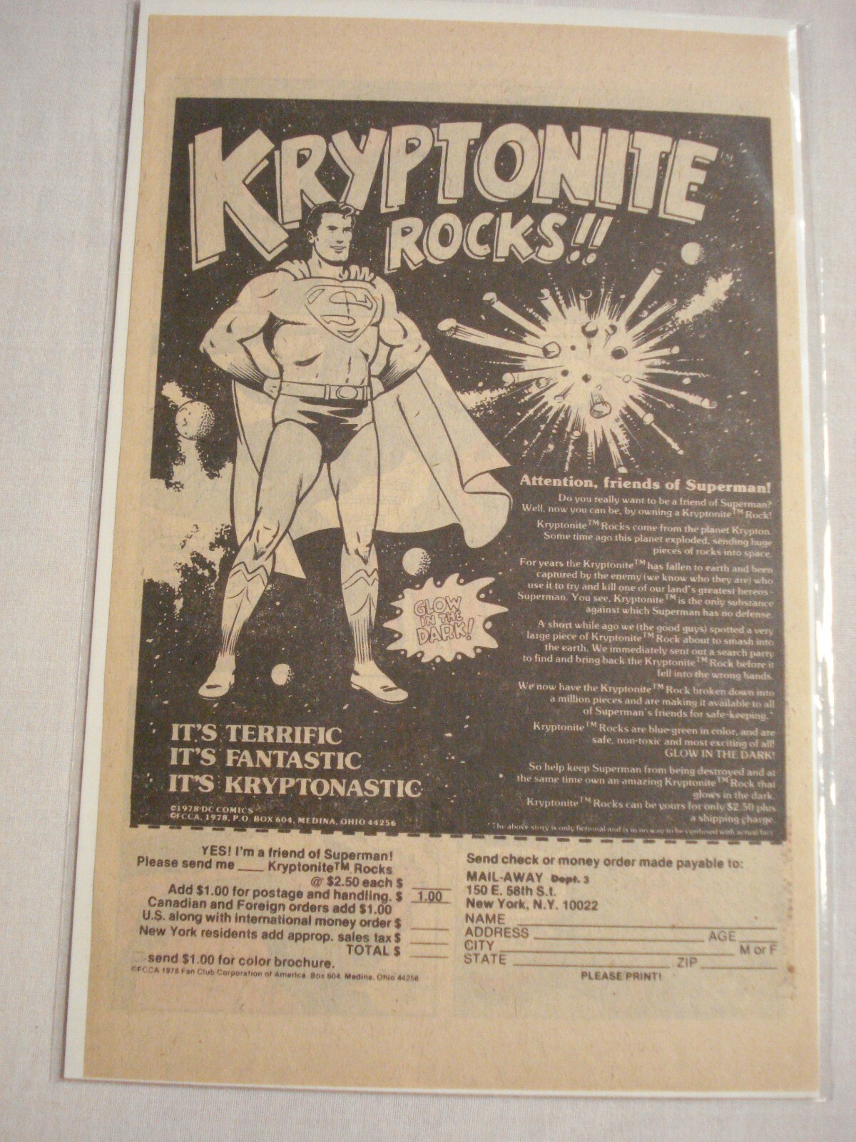 1978 Ad Kryptonite Rocks with Superman It's Kryptonastic | eBay