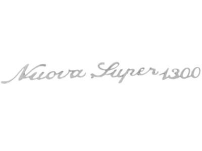 Schriftzug Emblem Badge ''Nuova Super 1300'' Metall verchromt für Alfa Romeo