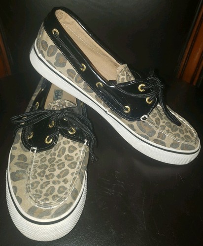 leopard print sperry shoes