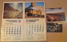 Vintage UNION PACIFIC UP Items: 1971 Photo 3659, Brochure, 1982 & 1989 Calendars