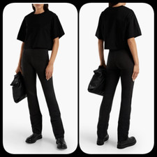 Good American Ribbed cotton bootcut pants Size 3 or Large