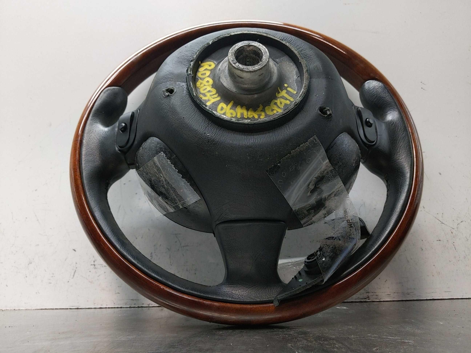 2006 Maserati Quattroport OEM Steering Wheel Wood Black 2003-2012