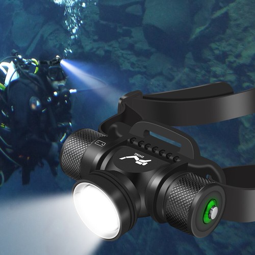 90000LM LED Diving Headlamp Headlight Scuba Head Torch Waterproof Flashlight 60M - Afbeelding 1 van 13