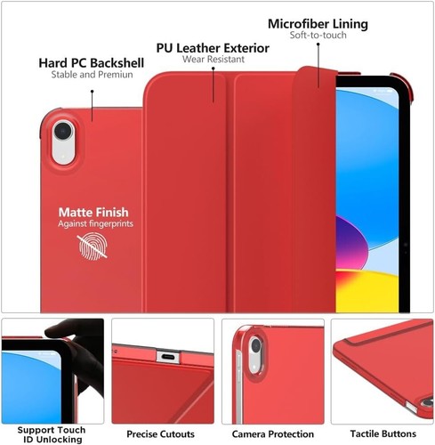 Magnetic Smart Case For iPad Air 1 2 9.7 5/6th 10.2 8 9th 10th 11th Gen 11" 10.9 - Picture 63 of 85