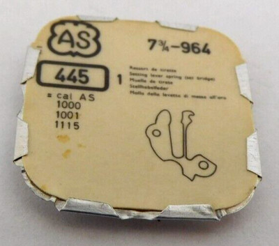 AS Watch Movement Setting Lever Spring - Genuine Swiss Part #445 For Various AS Calibers
